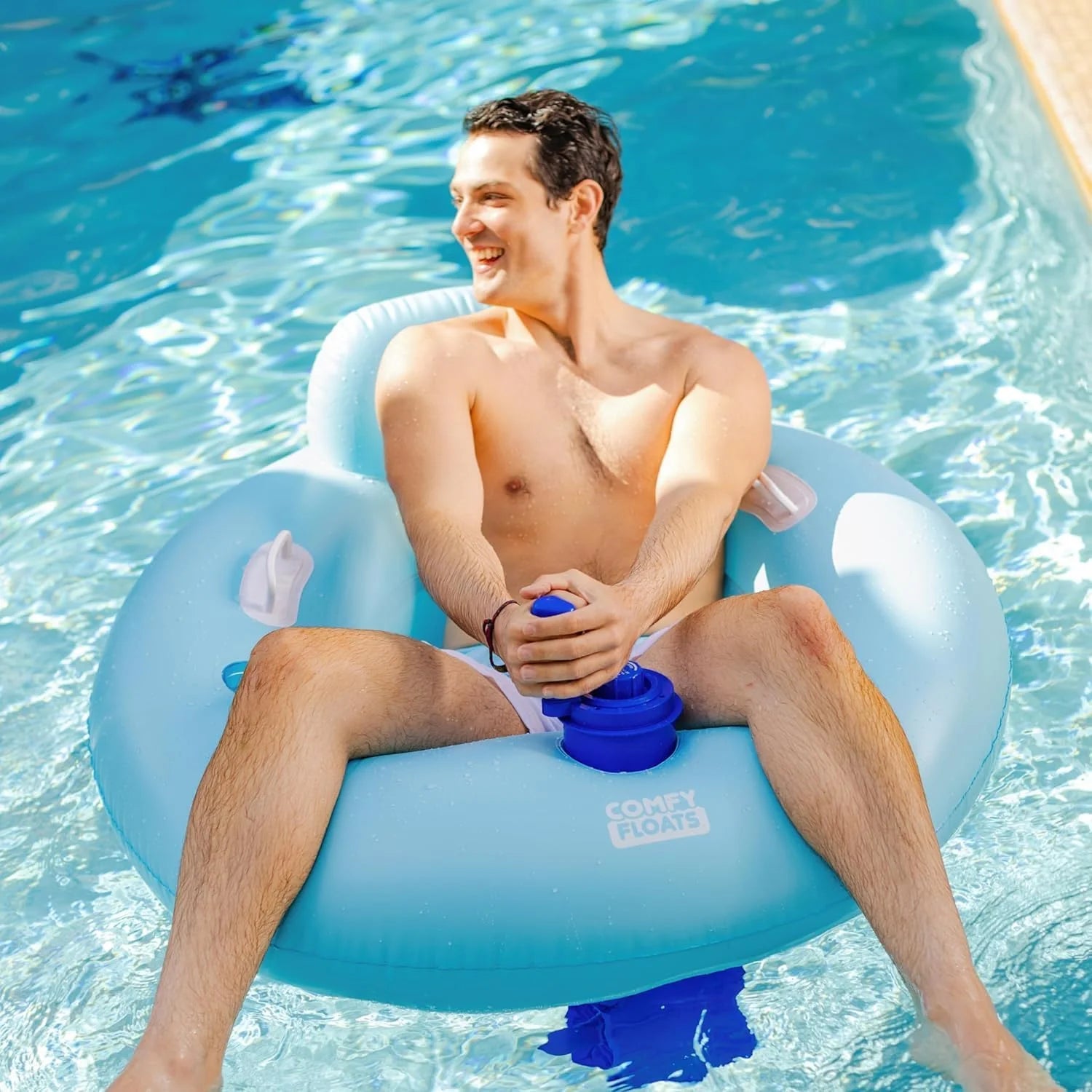 New Arrivals Floats Motorized Pool Float, Includes Motorized Propeller with 360° Operation and Cup Holder - Image 2