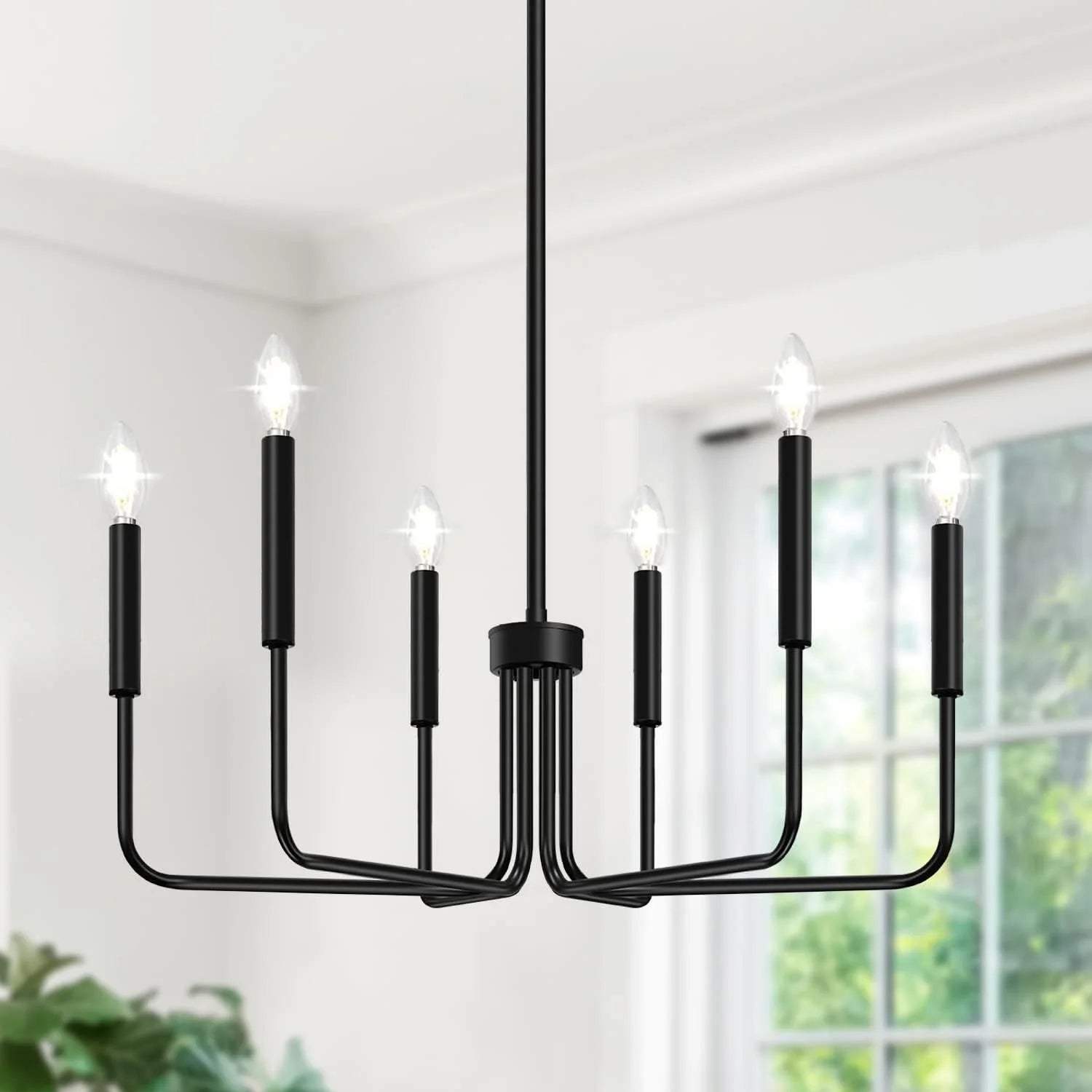 6-Light Farmhouse Chandelier for Dining Room Lighting Fixtures Hanging bifanuoyard - Image 14