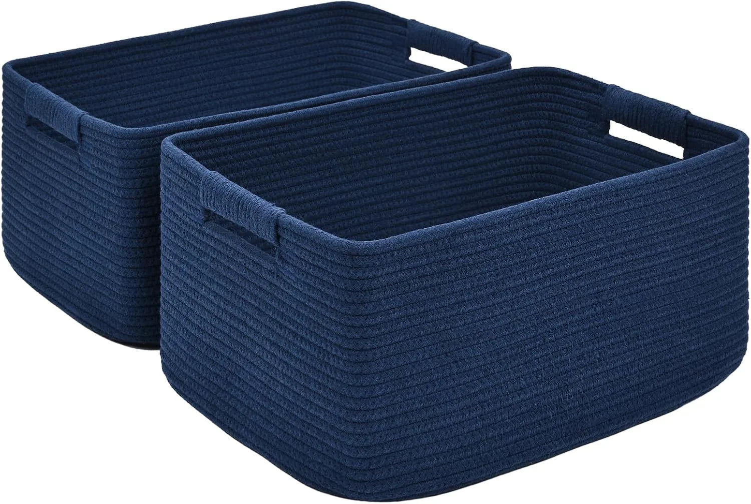 2 Pack Large Storage Basket for Organizing, 17.5x13x7 Woven Basket for Shelves, Closet Cube Storage Bins with bifanuoyard - Image 7