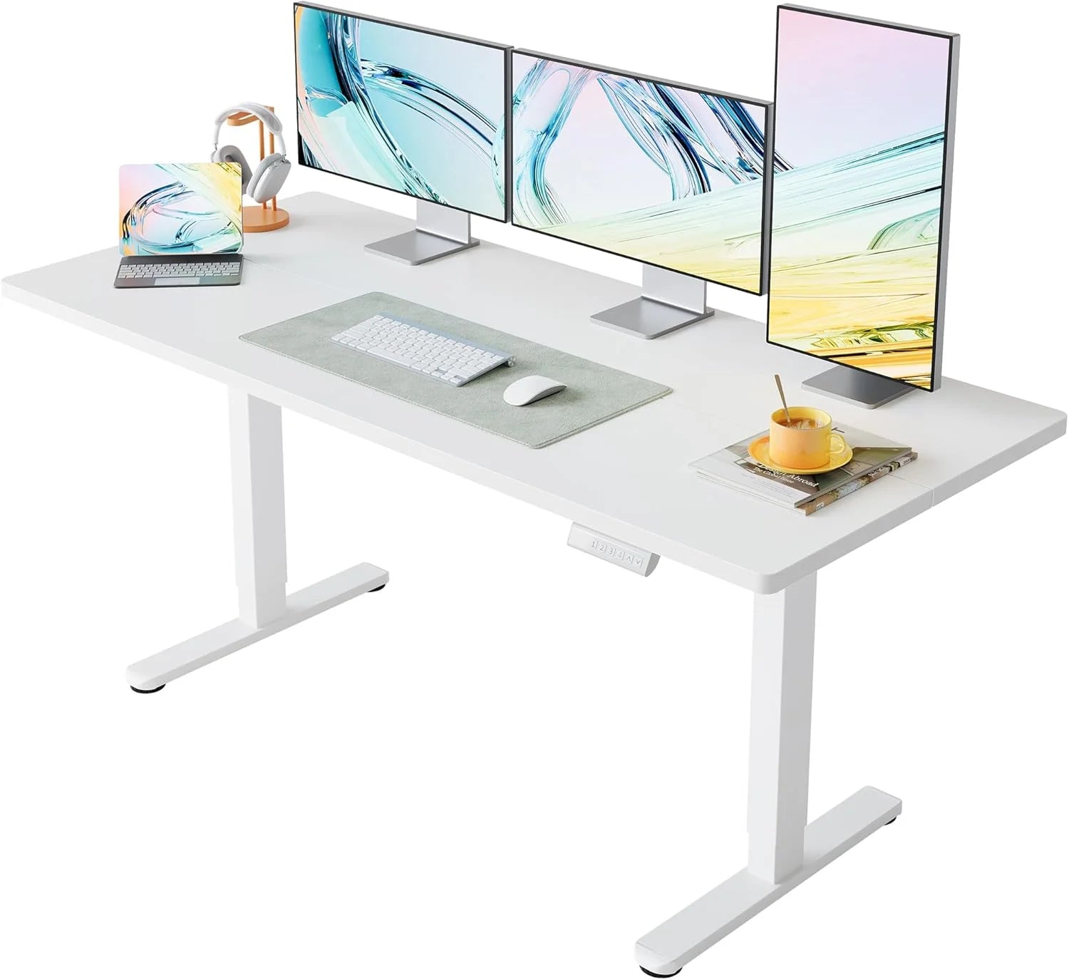 HUANUO 32 Small Electric Standing Desk Adjustable Height, 4 Memory Height Settings bifanuoyard - Image 40