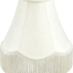 Fringe Lamp Shade 6 Top x 13 Bottom x 9.6 High (Spider) Tassel Lampshade Vintage Funky Unique Scalloped Bell Lamp bifanuoyard