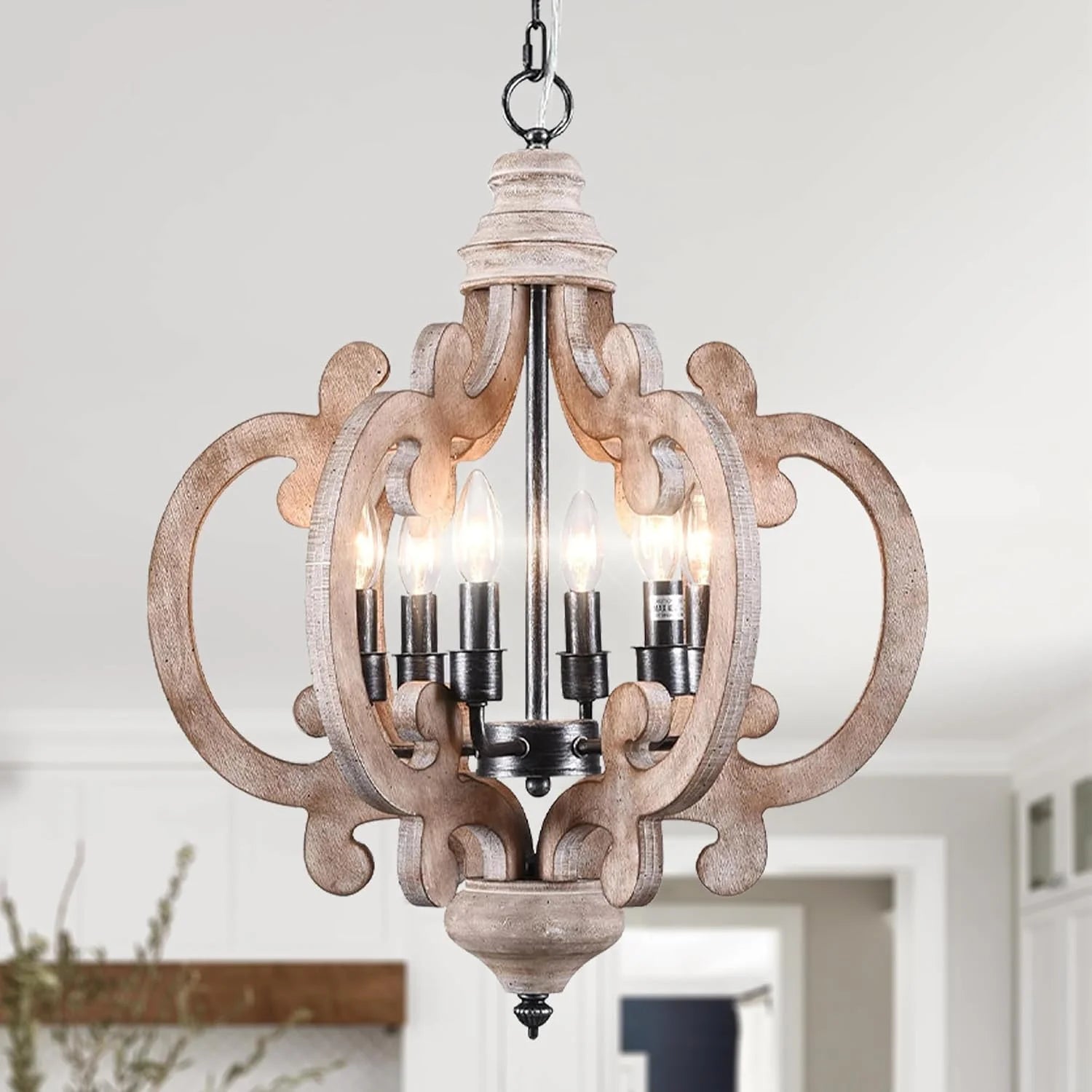 New Arrivals Wood Chandelier Light Fixture - Image 4
