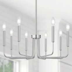 Yunnix 6 Light Champagne Bronze Chandelier, Farmhouse Chandelier for Dining Room Light Fixture Hanging bifanuoyard