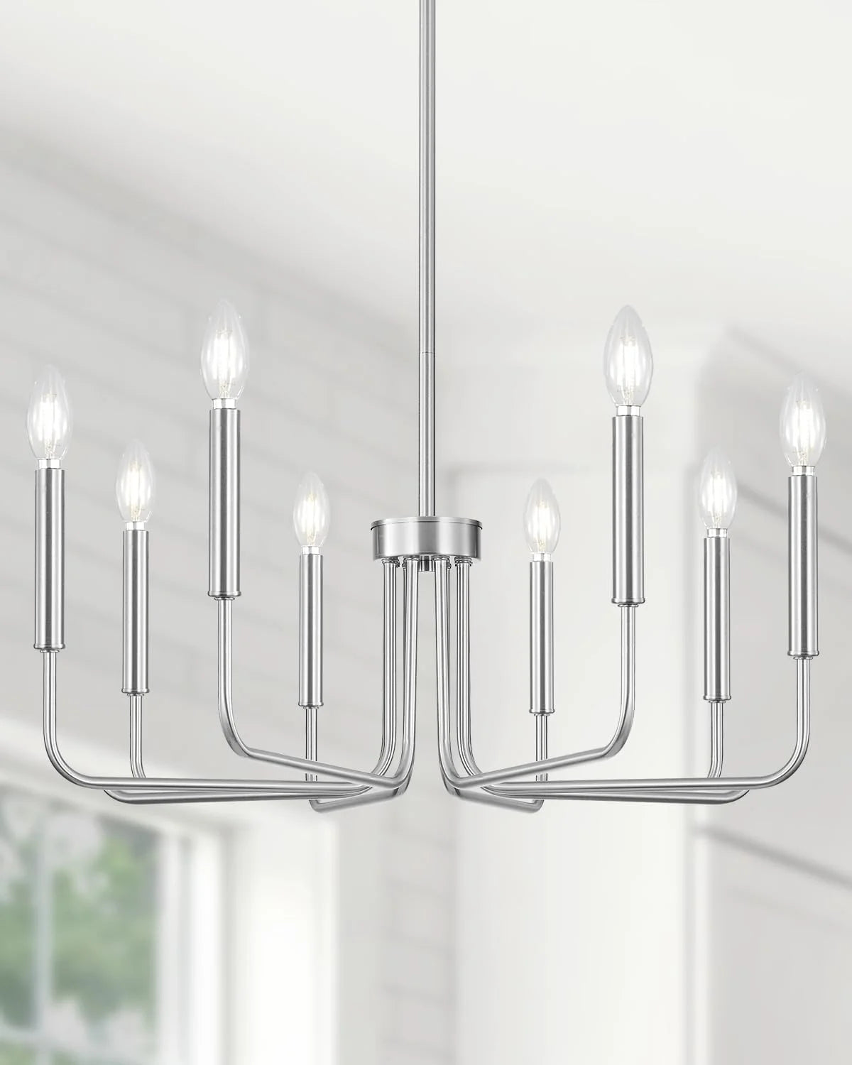 Yunnix 6 Light Champagne Bronze Chandelier, Farmhouse Chandelier for Dining Room Light Fixture Hanging bifanuoyard