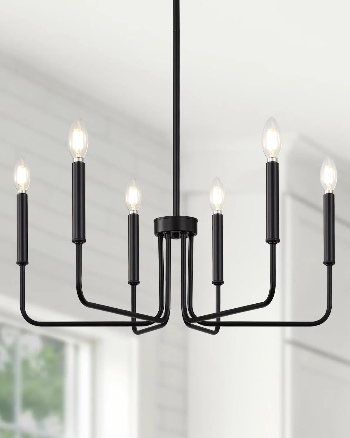 Yunnix 6 Light Champagne Bronze Chandelier, Farmhouse Chandelier for Dining Room Light Fixture Hanging bifanuoyard - Image 17