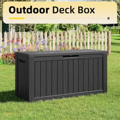 New Arrivals 75 Gal Large Outdoor Deck Storage Box