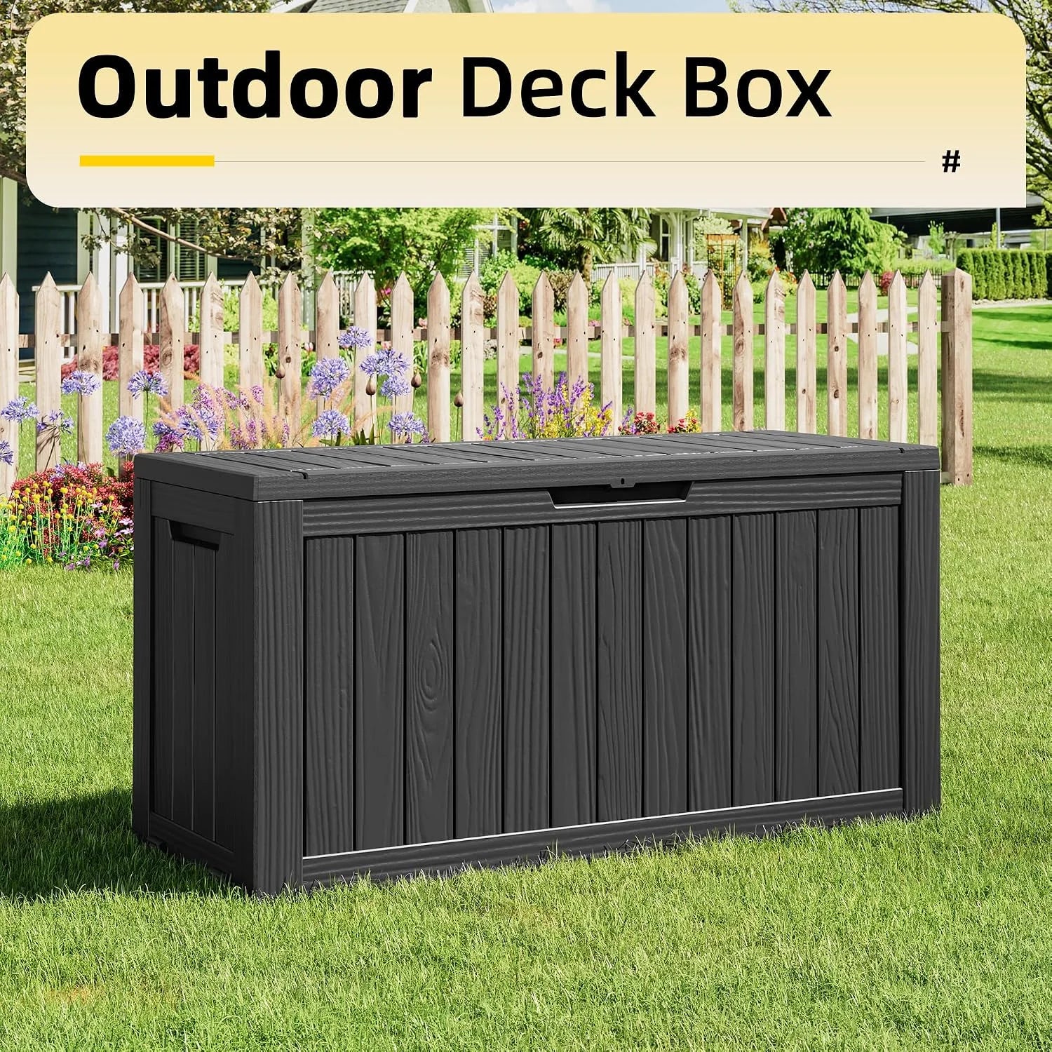 New Arrivals 75 Gal Large Outdoor Deck Storage Box