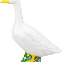 New Arrivals 23 Inch Large Porch Goose Statue, PE Plastic Outdoor Goose Decor for Lawn