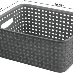 Alternative view of New Arrivals Storage Basket, 10.03 x 7.59 x 4.09, Pack of 6, Gray