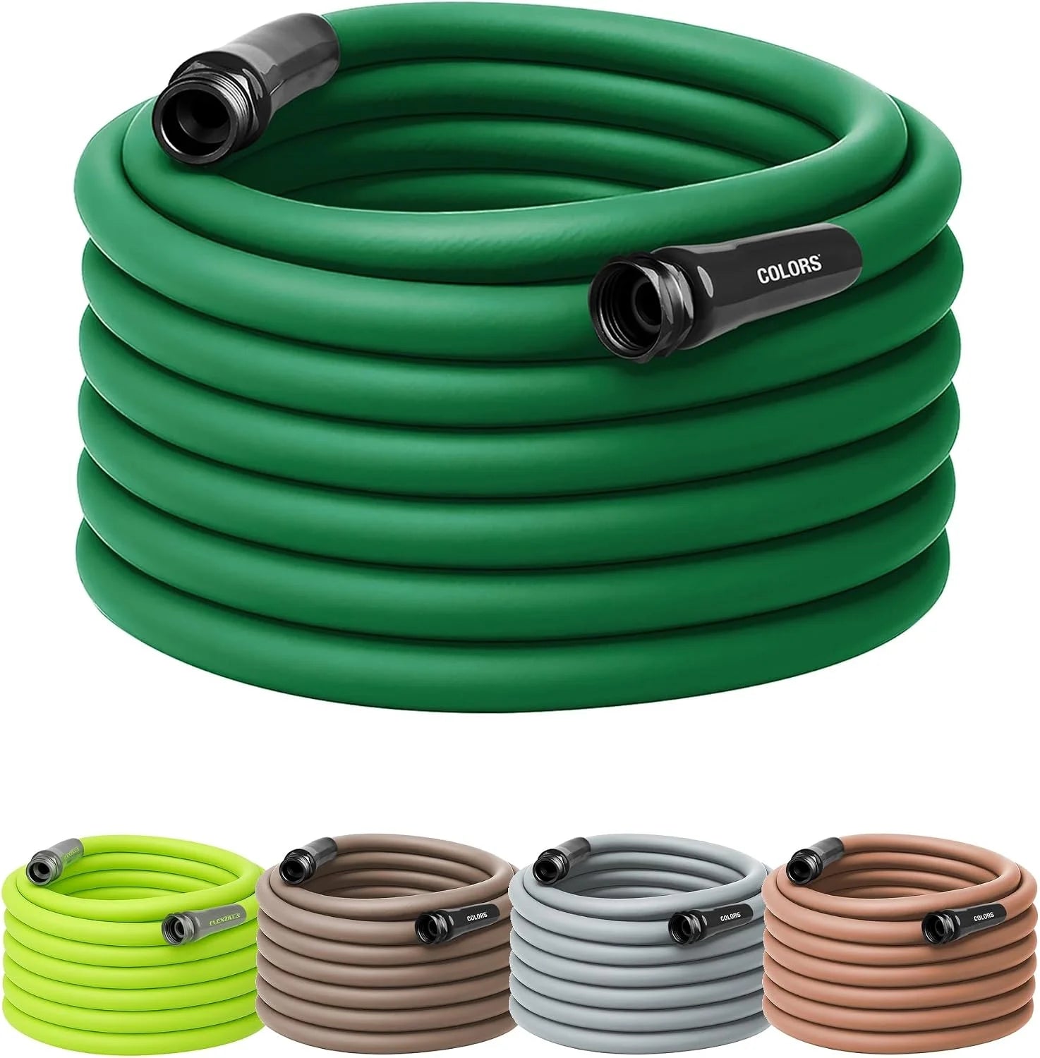 New Arrivals Garden Hose 5/8 in. x 100 ft., Lightweight All-Weather Water Hose, Durable and Flexible, Leak-Free Connections - Image 2