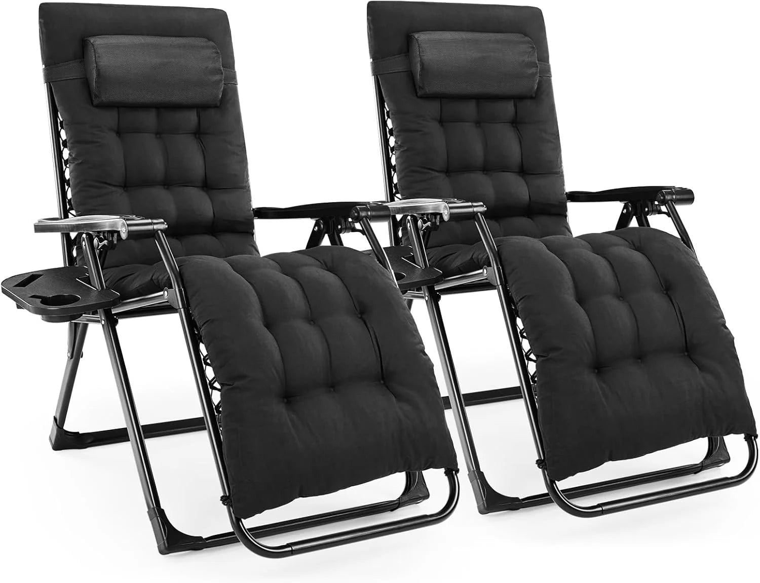 New Arrivals NEWBULIG Zero Gravity Chair, Folding Patio Recliner with Cup Holder Trays - Image 4