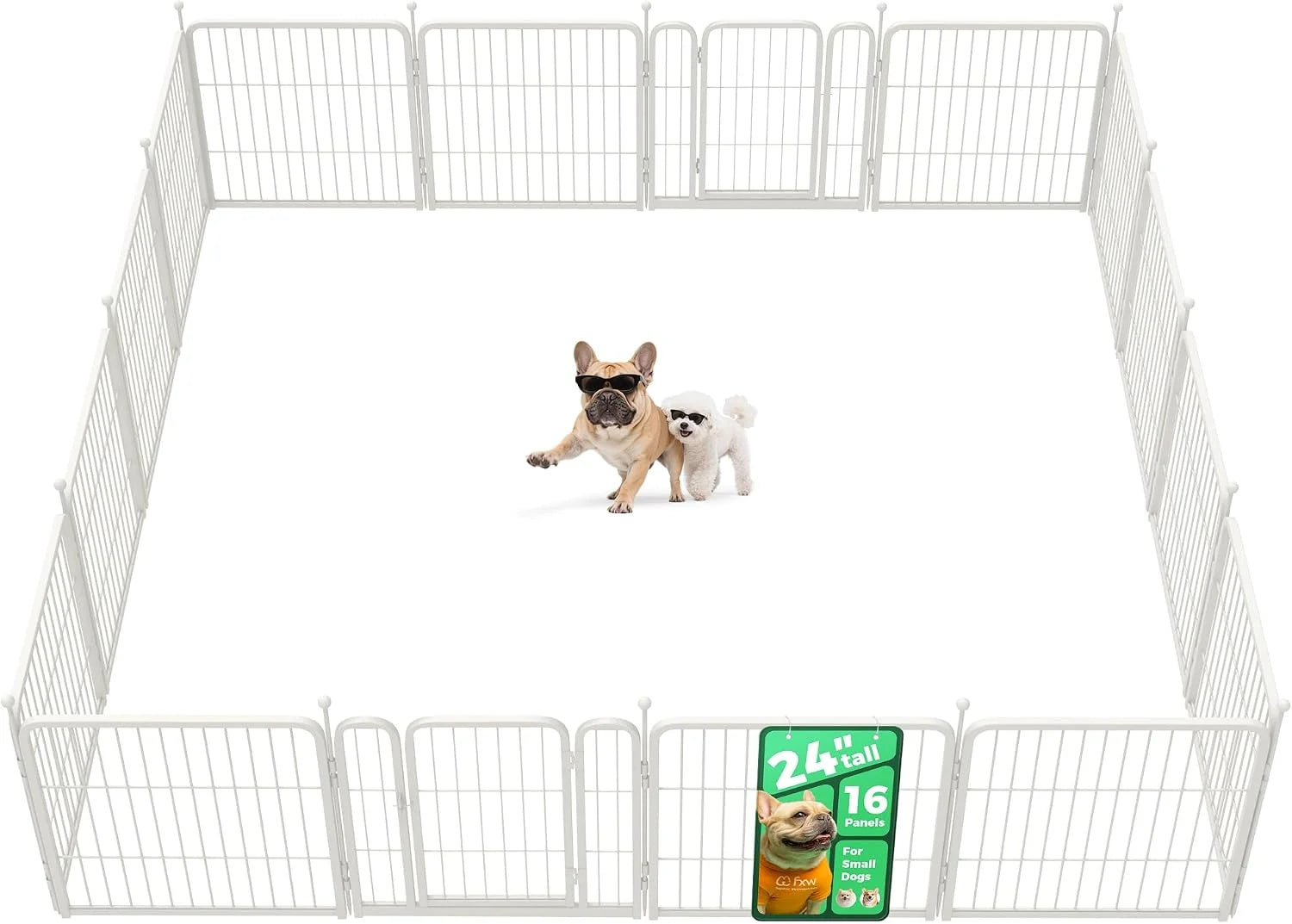 New Arrivals Rollick Dog Playpen, Indoor, 24 H, 8 Panels - Image 7