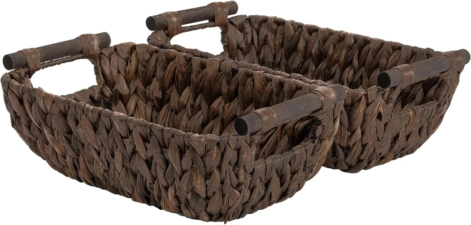 StorageWorks Wicker Baskets for Organizing, Water Hyacinth Storage Baskets, Wicker Storage Baskets for Shelves bifanuoyard - Image 12