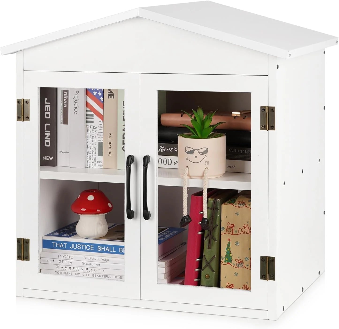 Exttlliy 2-Tier Outdoor Library Outdoor Book Box Storage, 20x14x21 Inch - Image 6