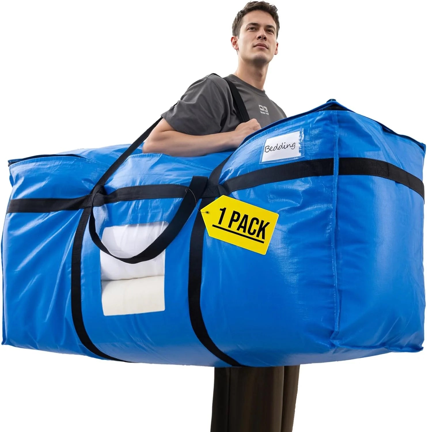 New Arrivals TAILI 2 Pack 69 Gallon Extra Large Storage Bags with Visible Window,Blue - Image 3