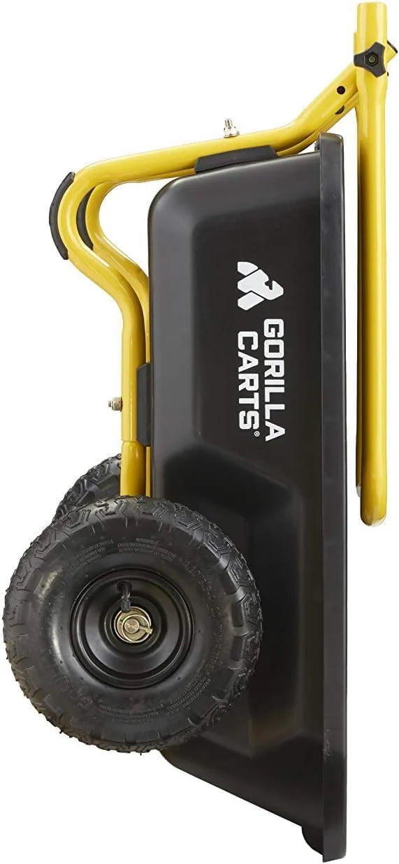 Carts GCR-4 Poly Dump Cart, 2-Wheel Garden Wagon with Foldable Handle, 4 cu ft, 300 lb. Capacity - Image 9