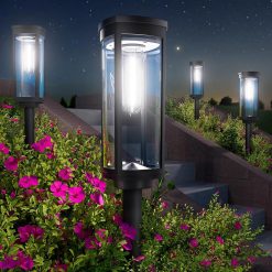 BITPOTT Bright Solar Pathway Lights Outdoor, 8 Pack Solar Powered Garden Lights Waterproof IP65 bifanuoyard