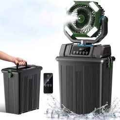 Alternative view of Etholzon 40000mAh Misting Fans for Outside, 15L Large Tank Portable Misting Fan, Battery Powered Outdoor Mister Fan with Remote & LED Light
