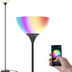 PESRAE Floor Lamp, Remote Control, Bulb Included bifanuoyard