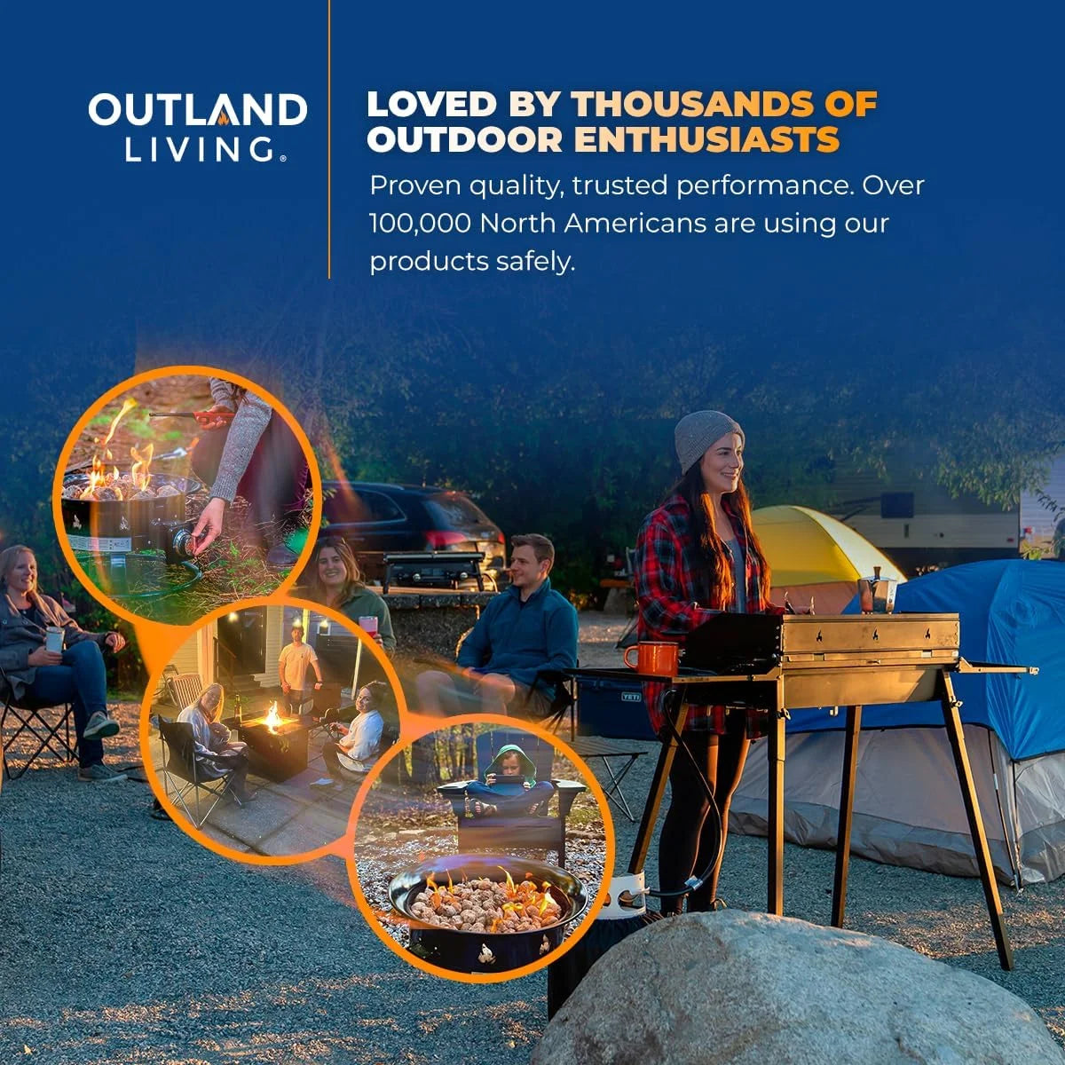 New Arrivals Living Portable Propane Fire Pit, 19-inch, 58, 000 BTU with Fire Pit Cover & Carry Kit - Image 10
