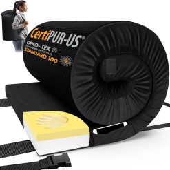 CYMULA Memory Foam Camping Mattress Pad, CertiPUR-US Sleeping Mat, Portable Roll Up Mattress for Adults bifanuoyard