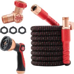 Alternative view of Pocket Hose Ballistic 50 FT Expandable Garden Hose, No-Kink, 360° swiveling pocket pivot connector bifanuoyard