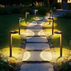 New Arrivals 12 Pack Solar Pathway Lights Outdoor, 3 Color Temperatures Selectable CCT, Focused Ground Spot Lens