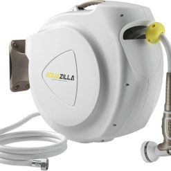 New Arrivals Garden Hose Reel, 5/8 in 100+6 ft, Heavy Duty Wall Mounted Water Hose Reel, 180° Swivel Bracket