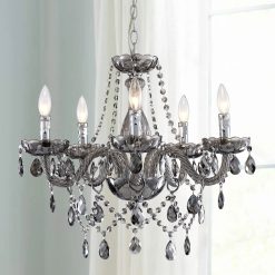 Mossi 5 Light Modern Contemporary Elegant K9 Crystal Glass Chandelier Pendant Ceiling Lighting Fixture