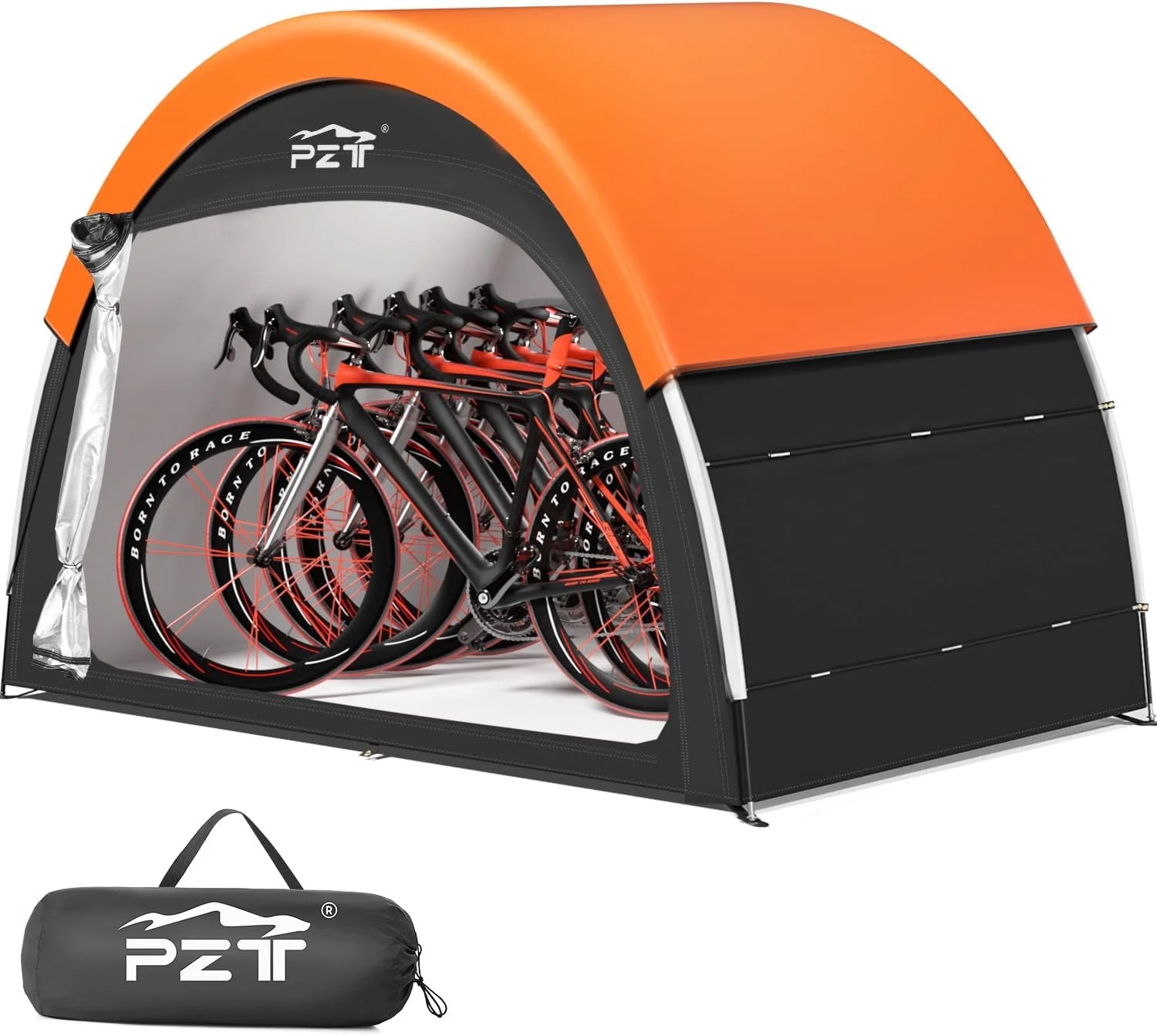 New Arrivals Upgraded Bike Tent with Rain Cover, Outdoor Storage Shed for 2-3 Bikes