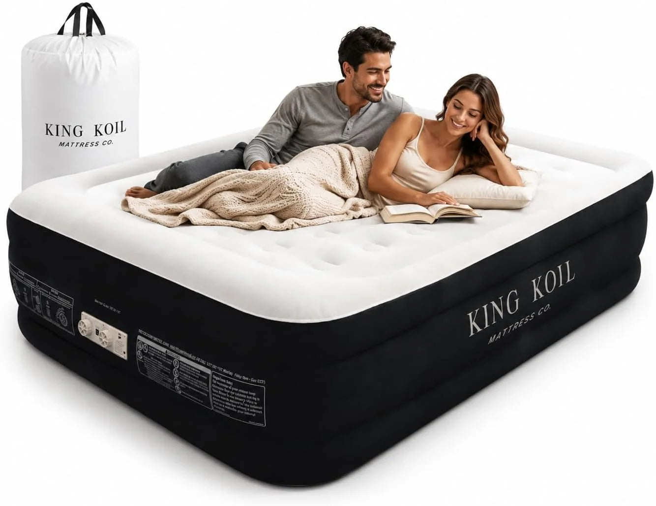 King Koil 20 Queen Air Mattress with Built-in High-Speed Pump, CNN Underscored Top Pick, Inflates in 2 Minutes bifanuoyard - Image 4