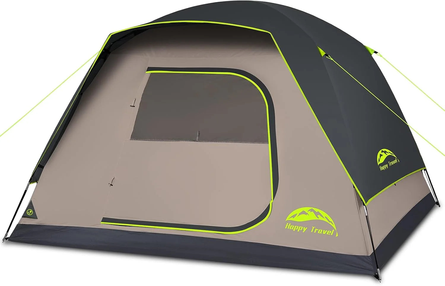 Happy Travel Camping Tent, 4/6 Person Dome Tents for Camping with Rainfly, Waterproof Clip Easy Setup Portable Family bifanuoyard - Image 4