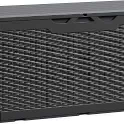 Alternative view of Devoko 100 Gallon Waterproof Resin Deck Box, Large Outdoor Storage Box bifanuoyard