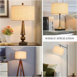 Alternative view of New Arrivals Large Drum Lamp Shades Set of 2 16 Top x 16 Bottom x 10 High