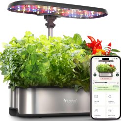 New Arrivals LPH-SE Hydroponics Growing System, 12 Pods Smart Herb Garden Kit Indoor, with 24W Growing LED, 5.5L Water Tank