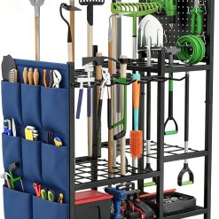 New Arrivals Garden Tool Organizer with Pegboard, Yard Tool Holder Standing for Garage Organization, Up to 30 " For Garage Organization