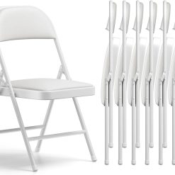 Alternative view of New Arrivals CHANGES Folding Chair 4 Pack, Comfy PU Leather Padded Folding Chairs for Outside and Indoor