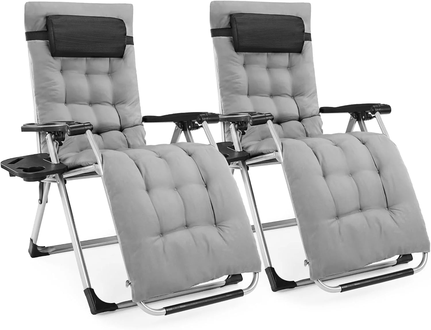 New Arrivals NEWBULIG Zero Gravity Chair, Folding Patio Recliner with Cup Holder Trays - Image 3