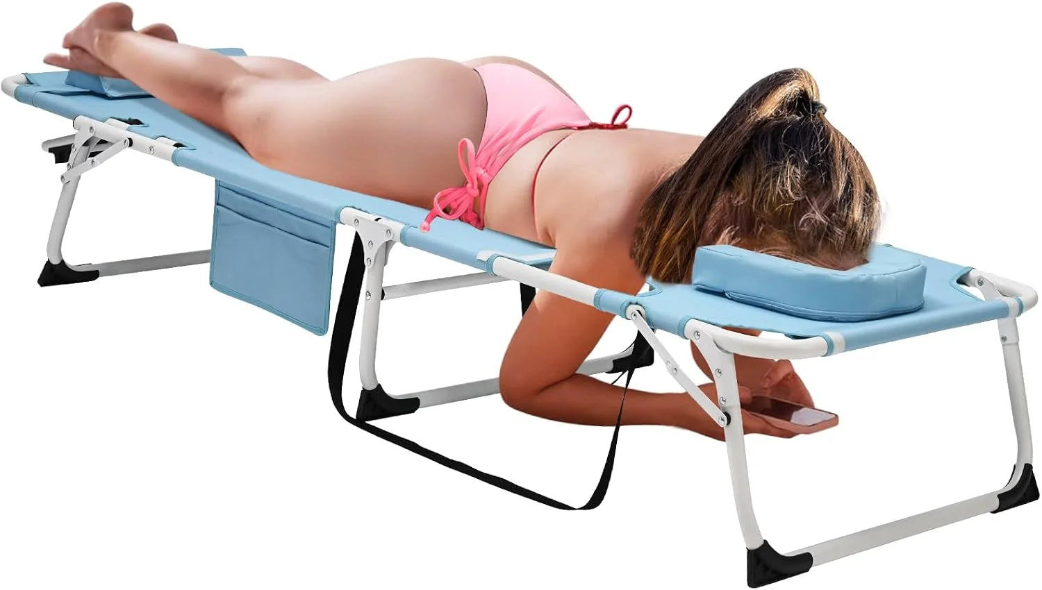 DoCred Heavy Duty Chaise Lounge Chair, Adjustable 5-Position Folding Chaise Lounge Chairs for Outside bifanuoyard - Image 10