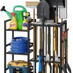 New Arrivals Garden Tool Organizer with Large Hooks, Garage Storage Rack " For Garage Organization