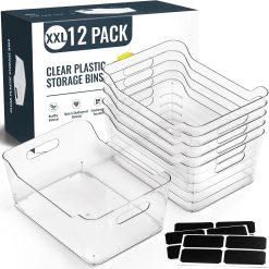 Alternative view of New Arrivals Clear Plastic Storage Bins, Kitchen Cabinet Pantry Organizer Bins, Crystal-clear, Thicker