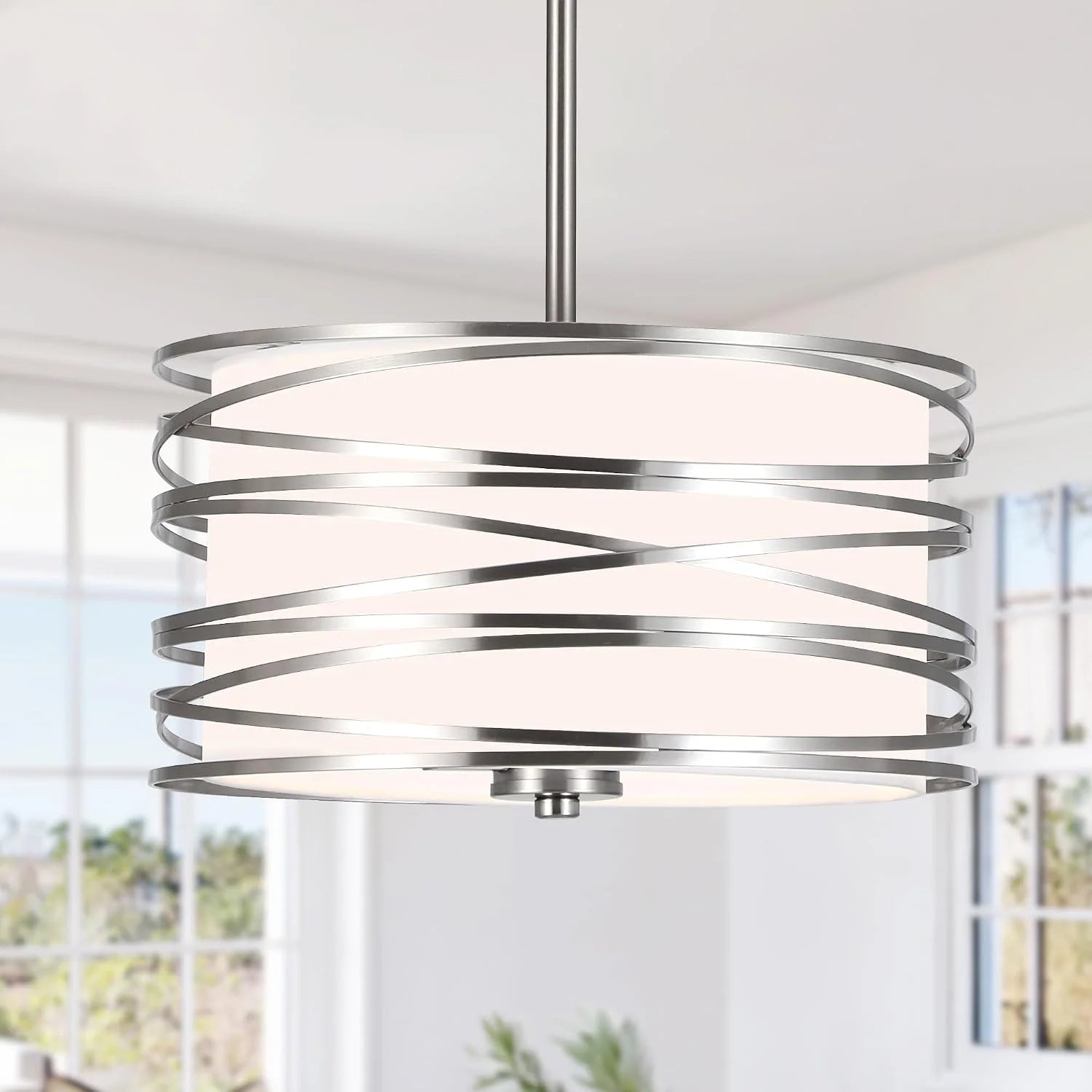 12.6” Farmhouse Chandeliers for Dining Room, 3-Light Industrial Metal Hanging Light Fixture bifanuoyard - Image 2
