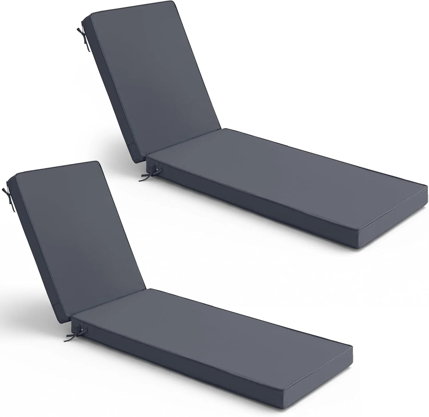 New Arrivals Chaise Lounge Cushions Outdoor Set of 2, Waterproof and Fade Resistant Sun Lounger Replacement Cushion - Image 4