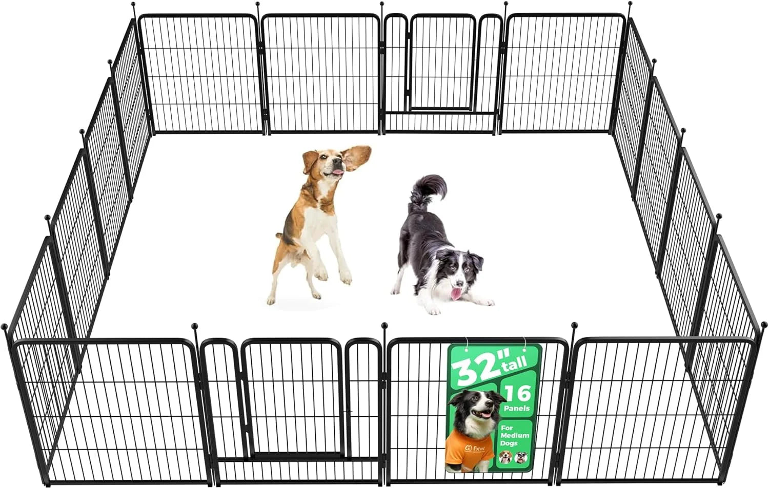 New Arrivals Rollick Dog Playpen, Indoor, 24 H, 8 Panels - Image 46