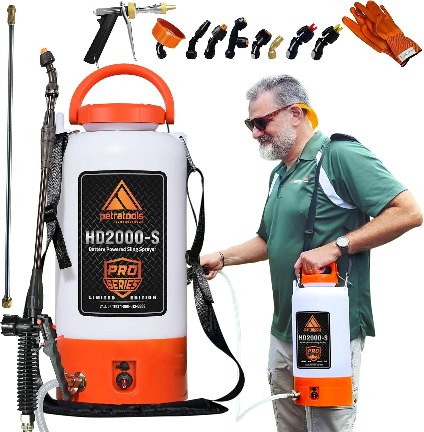 HD2000-S 2 Gallon Battery Powered Garden Sprayer, 2 Hour Runtime, Rechargeable Weed Sprayer w/ 4 Ft Hose - Image 3