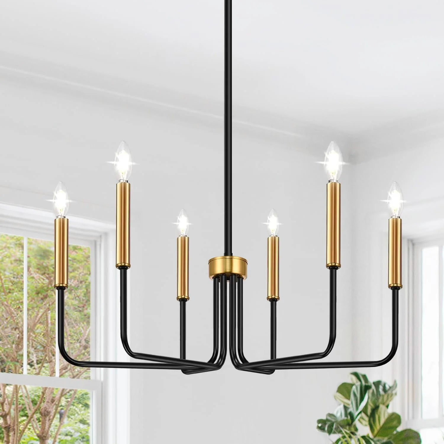 6-Light Farmhouse Chandelier for Dining Room Lighting Fixtures Hanging bifanuoyard - Image 13