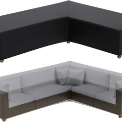 Mrrihand Patio Furniture Covers, Waterproof Outdoor V-Shaped Sectional Sofa Cover, Heavy Duty Lawn Outdoor Couch Covers