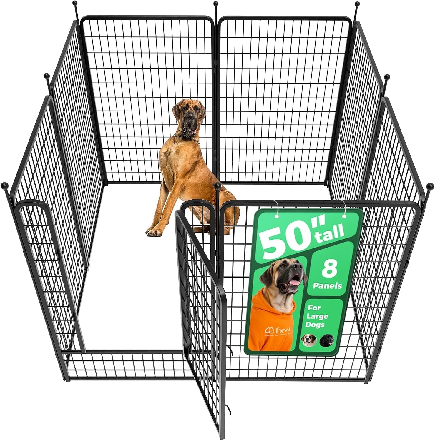 New Arrivals Rollick Dog Playpen, Indoor, 24 H, 8 Panels - Image 91