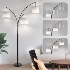 Alternative view of Floor Lamp, Remote Control, Dimmable, 3 Light