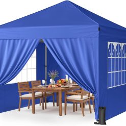 Alternative view of Vinabilia 10x10 Pop Up Canopy Tent with One-Push Center Lock,White